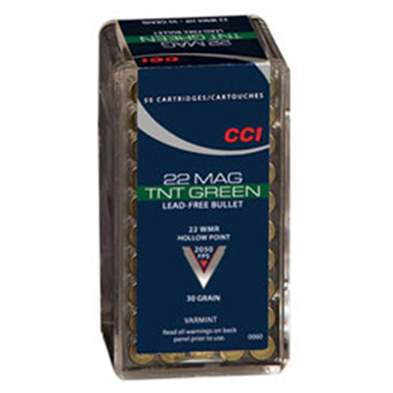 CCI 22MAG TNT GREEN TIP 30GR 50/40 - Ammunition